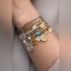 Alex and Ani Silver Bracelet with Citrine Charm: 🤩SEE OFFER IN DESCRIPTION🤩